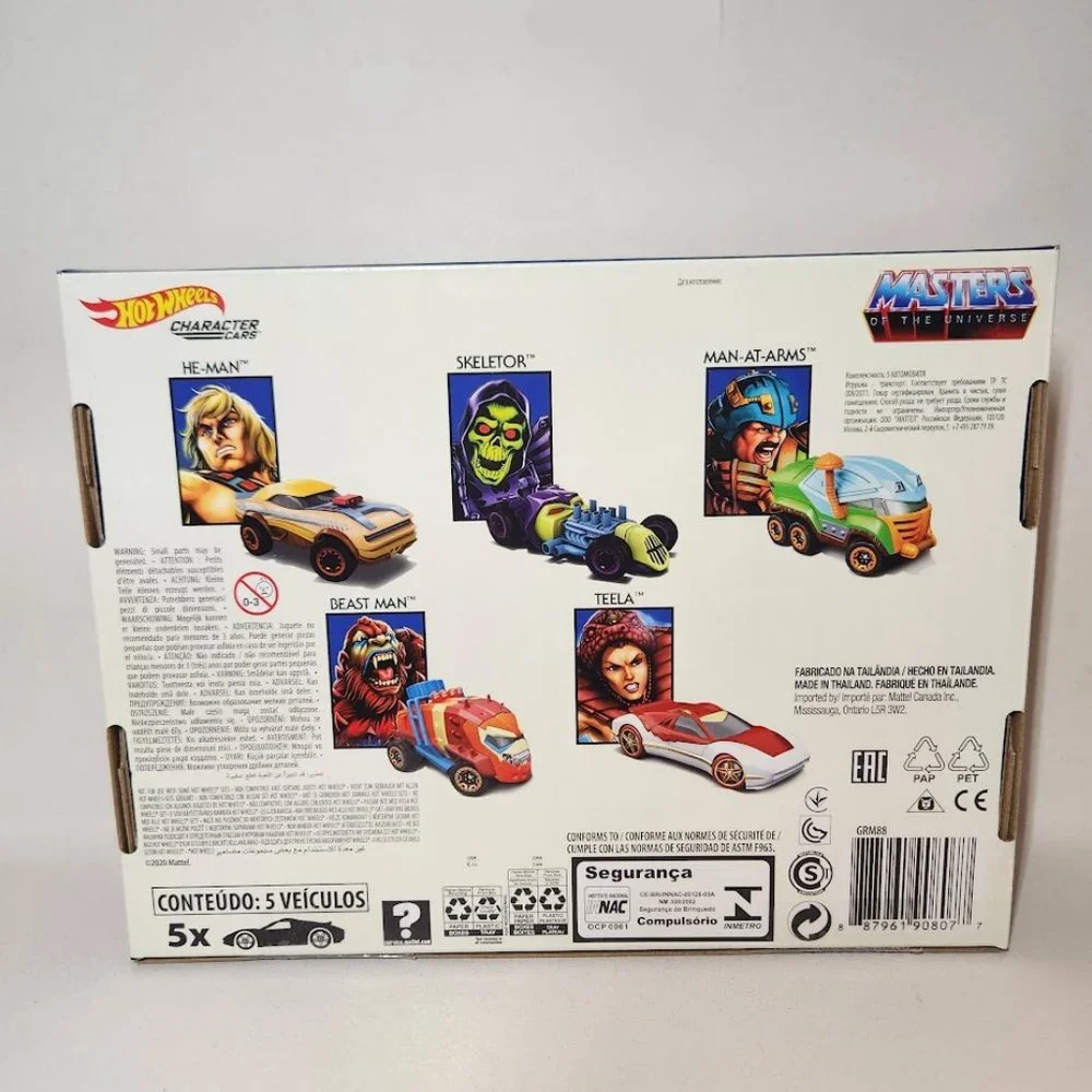 NEW Hot Wheels He-Man Masters of the Universe 5-Pack 1:64 Scale Collectible Cars